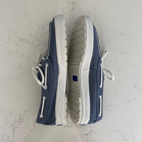 Keds Charter Nautical Casual Slip On Canvas Deck Shoes Blue + White Sz 7.5 - Picture 6 of 11